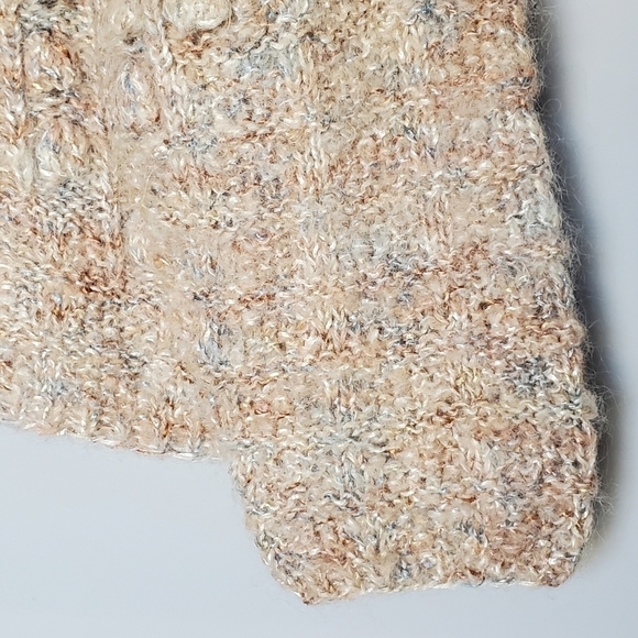 Unbranded Handmade Chunky Bobble Stitch Knit Neutral Long Sleeve Sweater - Picture 7 of 7